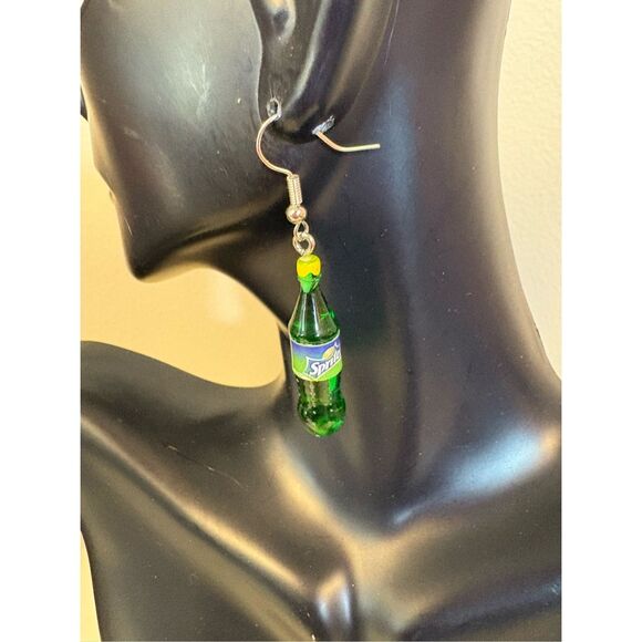 Sprite Soda Bottle Earrings - Picture 3 of 4